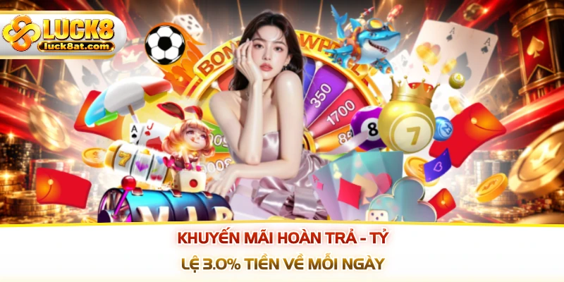 Khuyến Mãi Hoàn Trả - Tỷ Lệ 3.0% Tiền Về Mỗi Ngày
